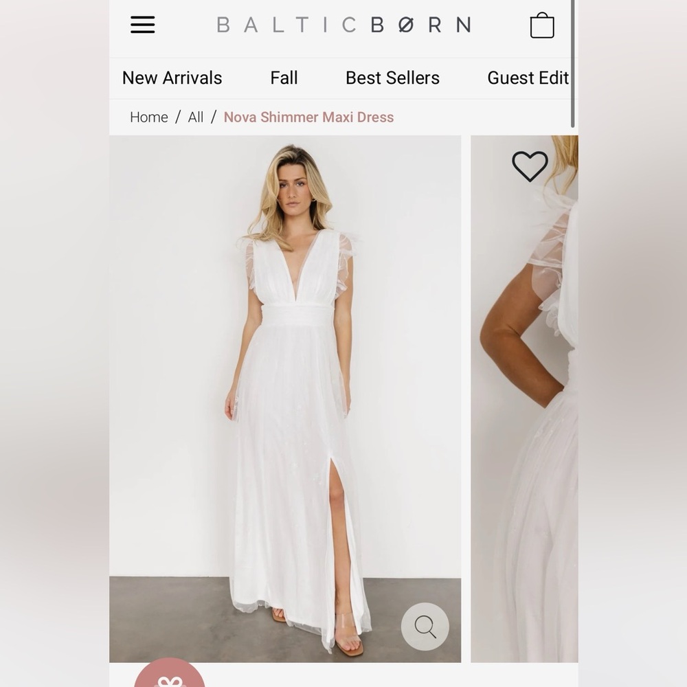 New- Baltic born shimmer maxi dress. Size large